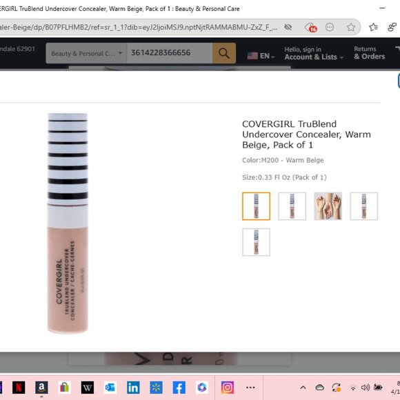 CoverGirl TruBlend Undercover Concealor in Warm Beige - Picture 1 of 1